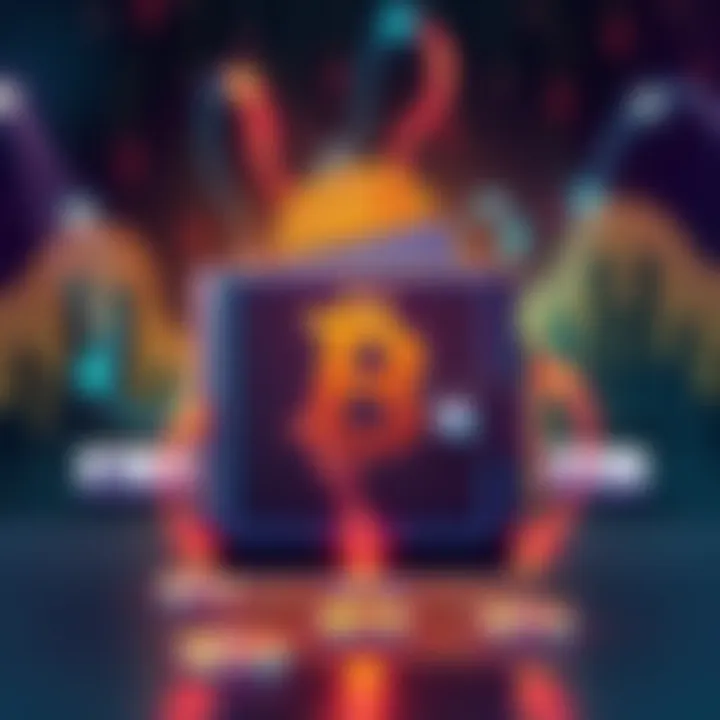 An illustration showing a Bitcoin wallet sharing a static address while maintaining user privacy, with multiple unlinkable payment arrows leading to different addresses.