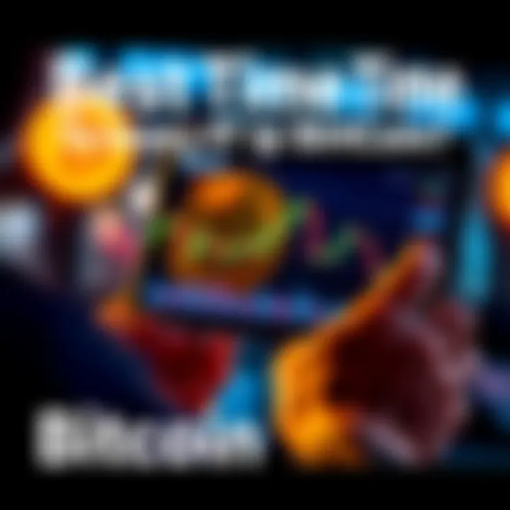 A person analyzing a Bitcoin price chart on a digital device, contemplating the best time to invest.