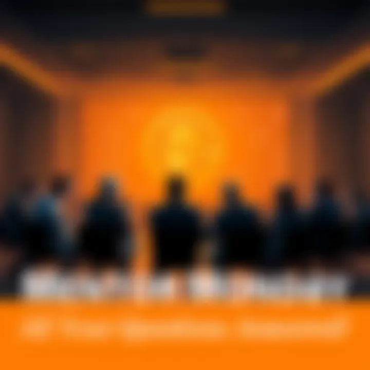People discussing Bitcoin questions and answers in a group setting