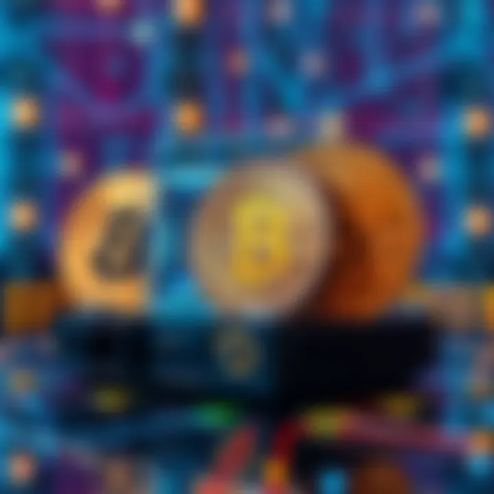 Bitcoin and Quantum Computer A visual representation of Bitcoin symbols alongside a quantum computer, highlighting the relationship between cryptocurrency and quantum technology.