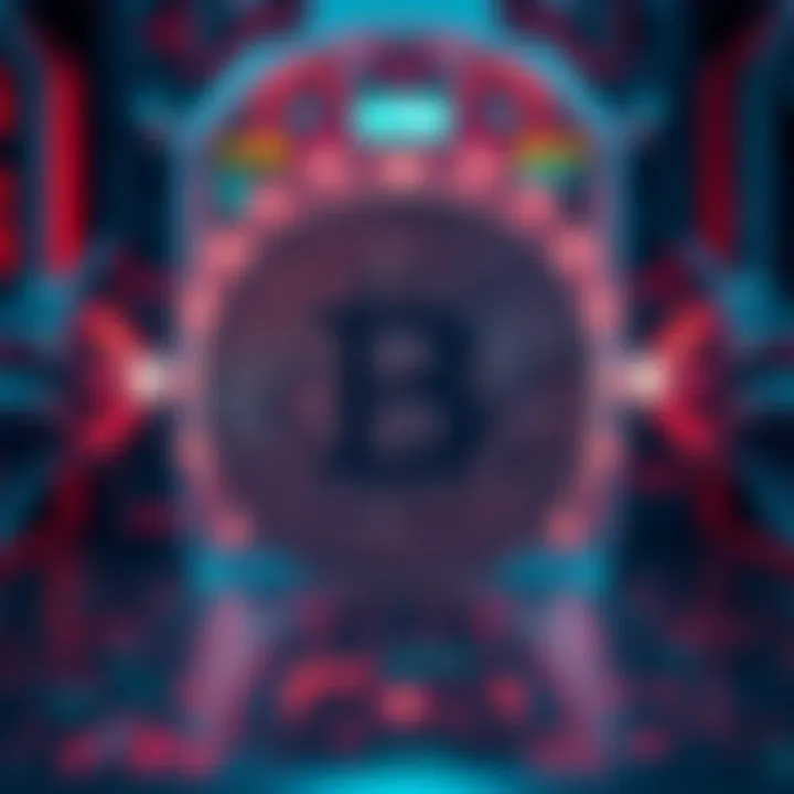 A visual representation of the Bitcoin symbol in front of a quantum computer, highlighting the risk posed by emerging technology to cryptocurrency security.