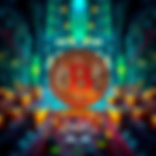 A visual representation of Bitcoin with a quantum computer in the background, symbolizing the challenges of quantum cryptography.