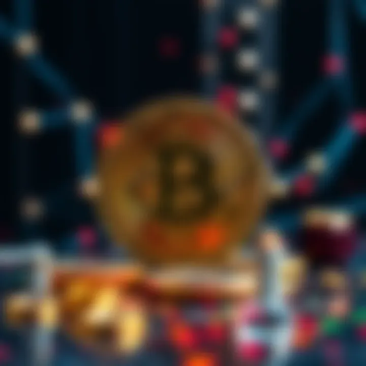 Bitcoin and Quantum Threats A digital representation of Bitcoin symbols alongside quantum computing elements, showing the contrast between cryptocurrency and technology risks.