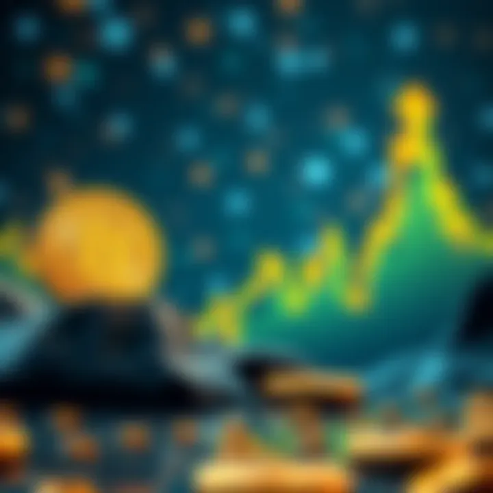 A graphic showing Bitcoin's value climbing towards one million dollars with a chart and a golden Bitcoin coin