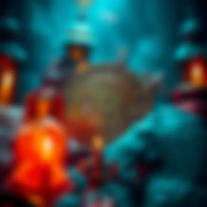 A Bitcoin symbol surrounded by religious imagery, representing the debate about its association with the Mark of the Beast.