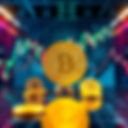 Bitcoin Reserve Overview A graphic showing the concept of the US Strategic Bitcoin Reserve with charts and Bitcoin symbols
