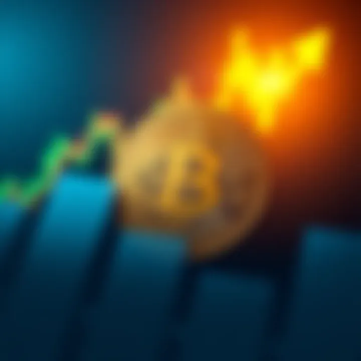 A Bitcoin symbol with a rising financial graph in the background, representing growth and resilience in global finance.