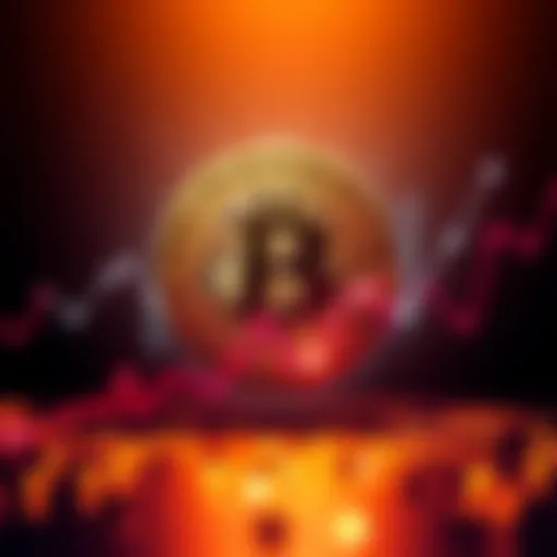 A Bitcoin symbol surrounded by a rising graph, symbolizing growth and resilience in the cryptocurrency market.