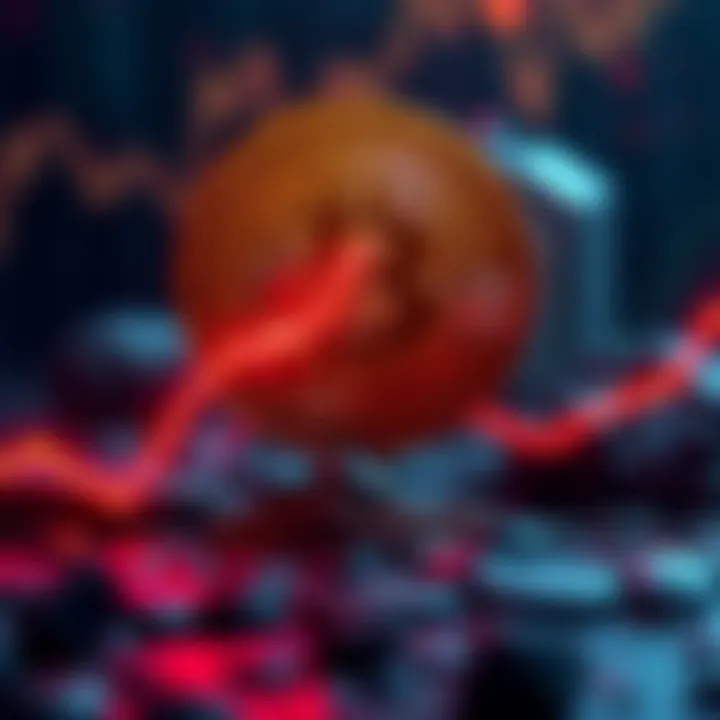 A graphic showing a Bitcoin symbol with an upward trend line, representing rising prices and investor optimism.