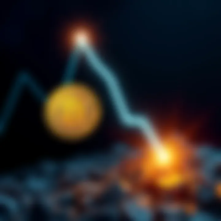 A graphical representation of Bitcoin symbol with an upward trend line, symbolizing optimism in cryptocurrency growth.