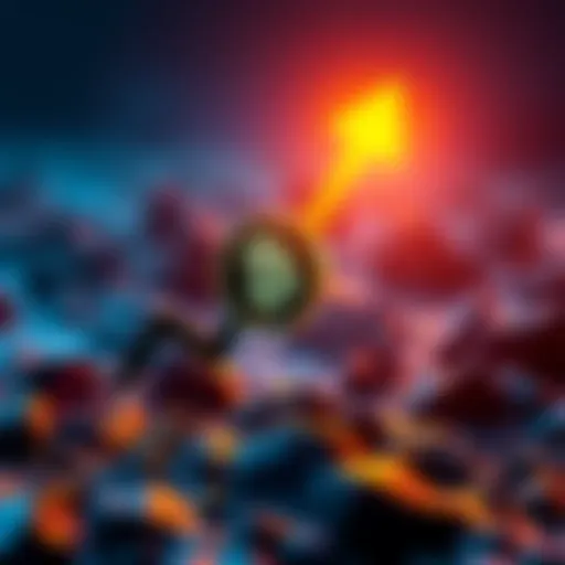 Bitcoin symbol with an upward arrow representing growth and optimism in the crypto market