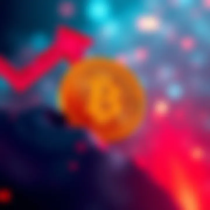 Bitcoin ROI Decline A downward arrow over a Bitcoin symbol, reflecting the decline in Bitcoin's return on investment in 2025.