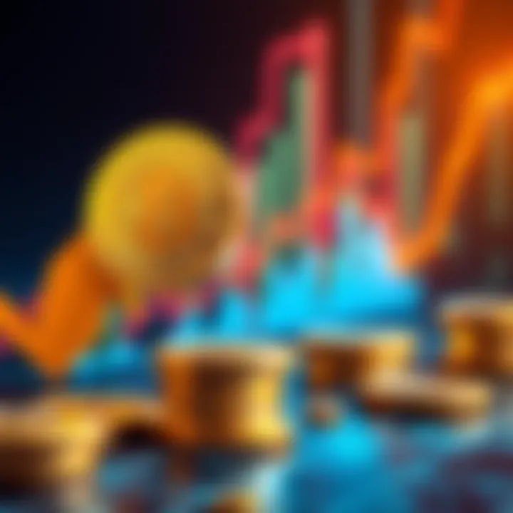 Bitcoin Sale Announcement A graphic representation showing Bitcoin coins with arrows indicating sale and price increase, symbolizing market optimism
