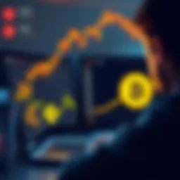 A person stares at a laptop screen displaying fluctuating Bitcoin prices, showing concern about their recent sale.