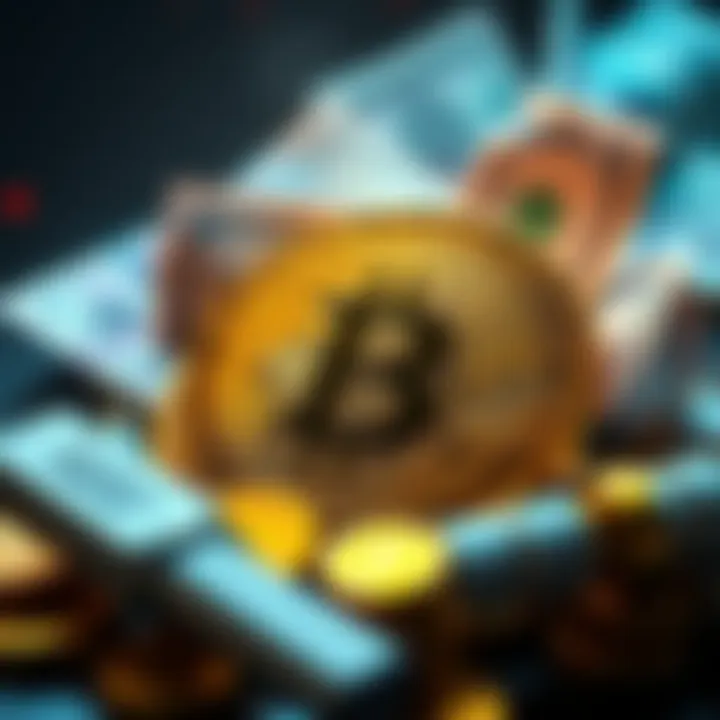 A graphic showing Bitcoin coins being sold for cash, representing Strategy's recent $216 million sale
