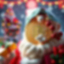 A visual representation of Bitcoin with festive holiday decorations signaling a possible price surge this holiday season.