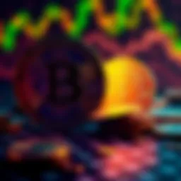 Illustration showing 0.1 Bitcoin and the equivalent of 10 million satoshis with a graphic of coins