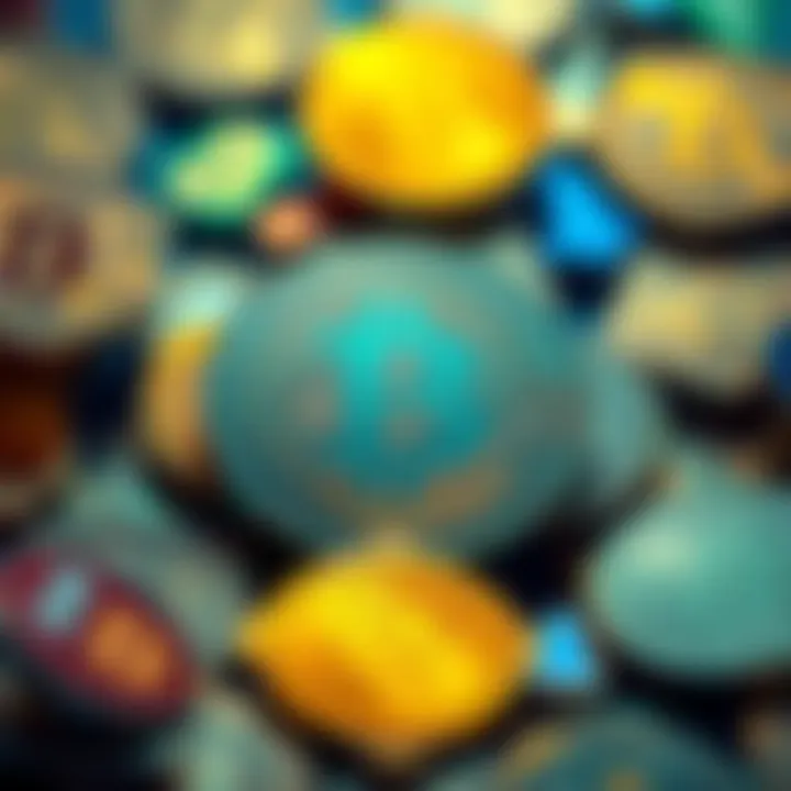 A visual representation of Bitcoin Satoshis with different denominations and fixed supply symbols, illustrating the concept of divisibility in future economies.
