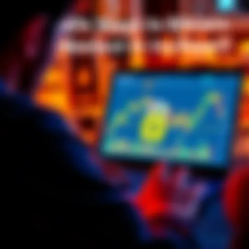 A person looking at a laptop screen displaying Bitcoin charts and a lock symbol, representing secure investment options.