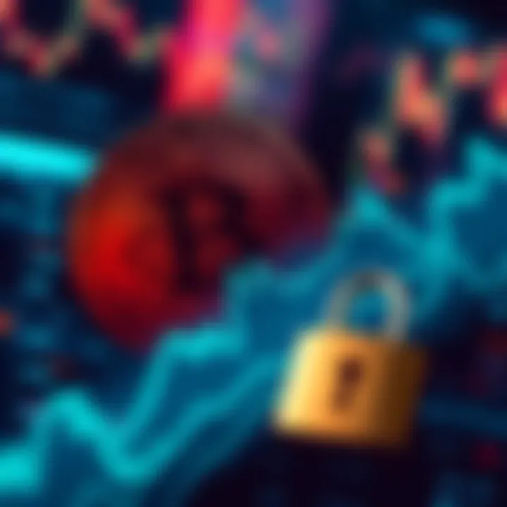 A visual representation of Bitcoin with a secure lock symbol, illustrating its safety compared to traditional brokerage systems