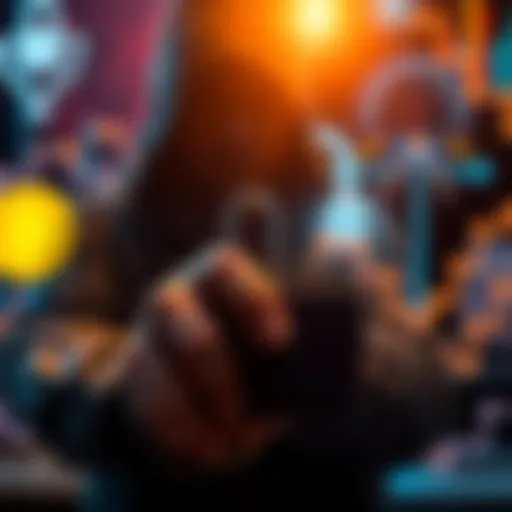 A person securing their Bitcoin wallet with a lock symbol and seed phrase in the background