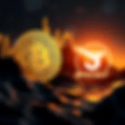 A graphic showing a downward trend in Bitcoin prices with the SpaceX logo in the corner, illustrating the shift of funds from cryptocurrency to space investments.