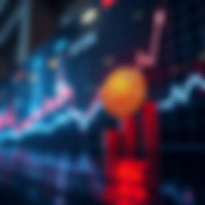 A graph showing a spike in Bitcoin trading volume with buyers entering the market successfully, while Ethereum is rising and other cryptocurrencies are lagging behind.