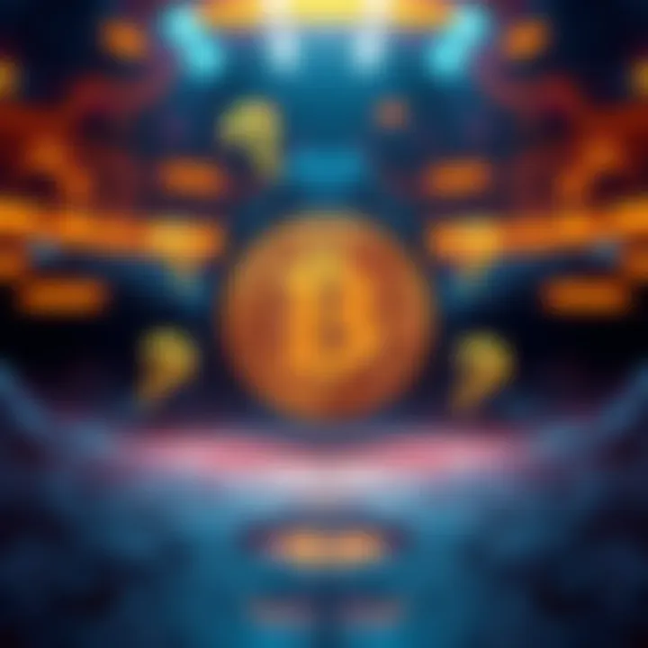 Bitcoin split concept Illustration showing the Bitcoin logo being divided, symbolizing the potential split, with question marks around it indicating uncertainty.