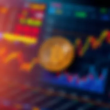 Graph comparing Bitcoin prices with stock prices, showing market trends and fluctuations.