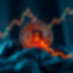 Visual representation of Bitcoin with a stop loss indicator at $40,000, showing a downward trend in price.