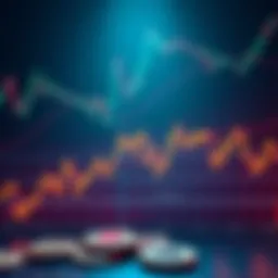 Bitcoin Struggling Chart A downward trend on a Bitcoin value graph, showing a decline in cryptocurrency value. Investors appear concerned about the market.