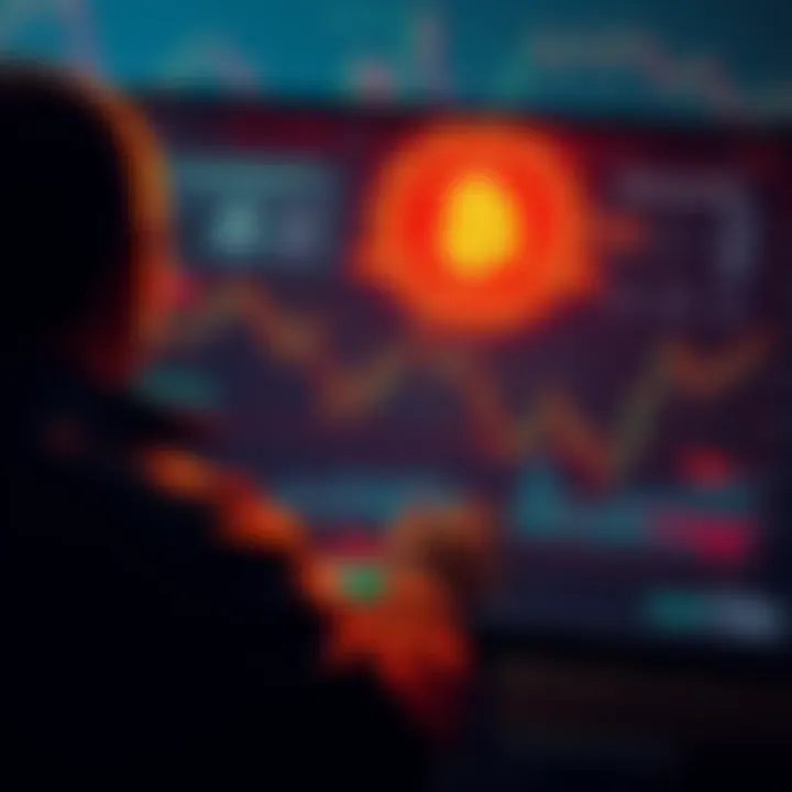 A person analyzing Bitcoin charts with a strategy map inspired by Sun Tzu's teachings