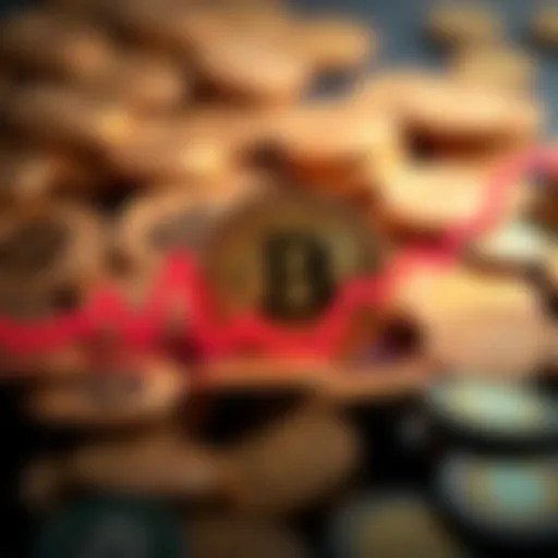 Graph showing Bitcoin supply approaching 20 million BTC with coins in the background