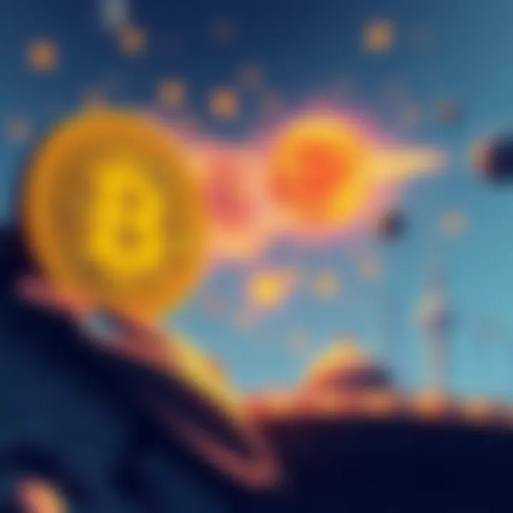 Bitcoin's Economic Dilemma A thought-provoking illustration depicting the contrast between Bitcoin's fixed supply and traditional inflationary policies, symbolizing the complexities of modern economics.