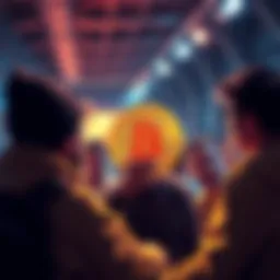 A group of Bitcoin supporters talking and expressing concerns about the cryptocurrency's future