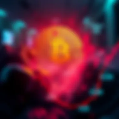A graphic showing Bitcoin's price rising to $60,000 amid market chaos, with a downward trend line indicating potential drop to $50,000.