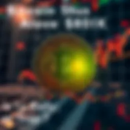 Bitcoin logo with a rising chart in the background, symbolizing recent price increase