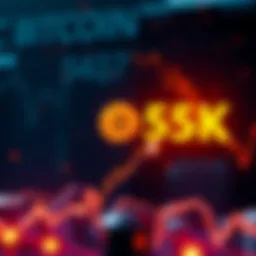 Graph showing Bitcoin price trend with upward arrows and a $55K target symbolizing market excitement.