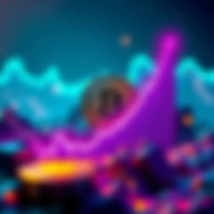 Bitcoin logo and a graph showing upward trend in price, signaling a surge to 71.5K