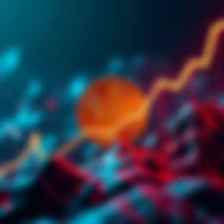 Bitcoin logo with a rising graph illustration, reflecting growth amid market fear