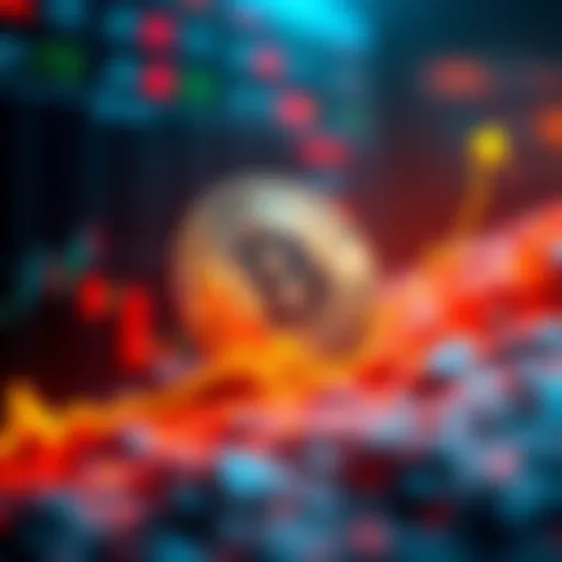 Bitcoin symbol with a rising graph above 75K, suggesting market strength and investor activity