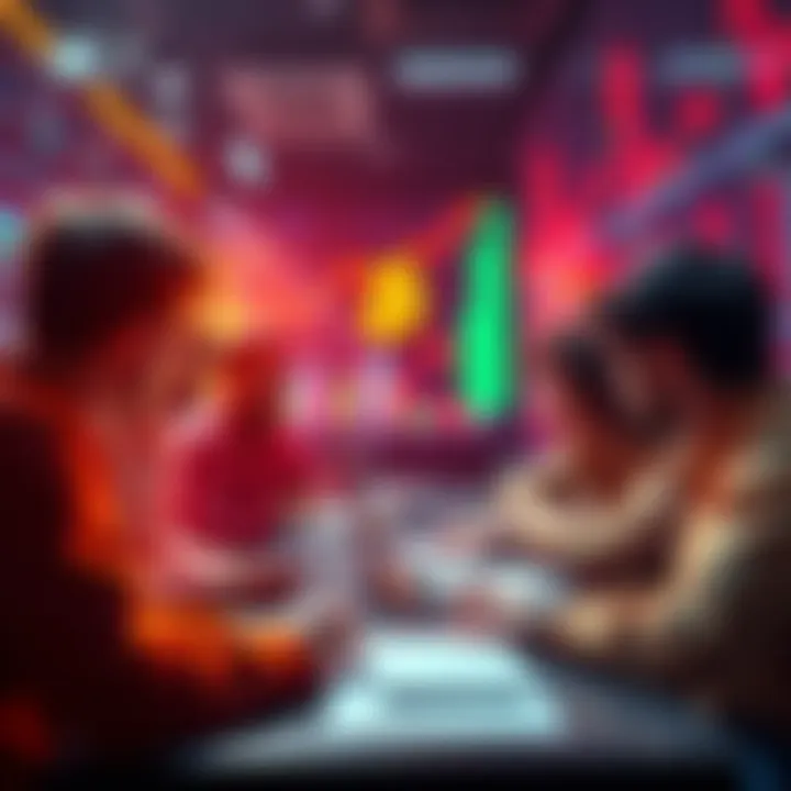 A group of traders analyzing Bitcoin swap platforms, focusing on execution quality, slippage, and liquidity.