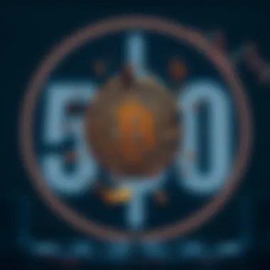 The Bitcoin symbol is shown breaking apart against a backdrop of the S&P 500 logo, highlighting Bitcoin's poor performance compared to traditional stocks.