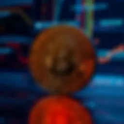 A glowing Bitcoin symbol set against a digital backdrop, representing the debate over its authenticity in finance.