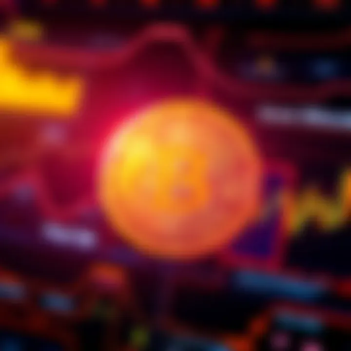 A glowing Bitcoin symbol on a digital background, representing its resilience in finance amidst challenges.