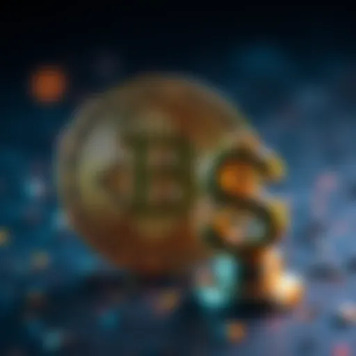 A Bitcoin symbol next to a dollar sign, representing its value.