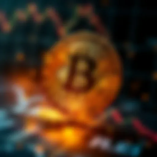 A glowing Bitcoin symbol surrounded by hints of financial graphs and charts, representing strength in a changing economy.