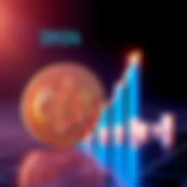 A Bitcoin symbol next to an upward trending graph indicating growth and value retention