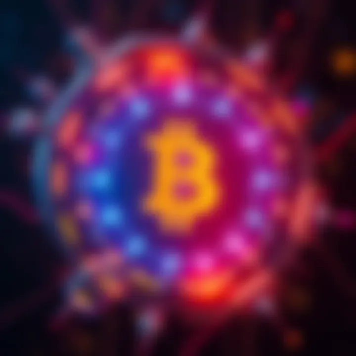 A Bitcoin symbol surrounded by a digital lock, representing security and safety in holding cryptocurrency.