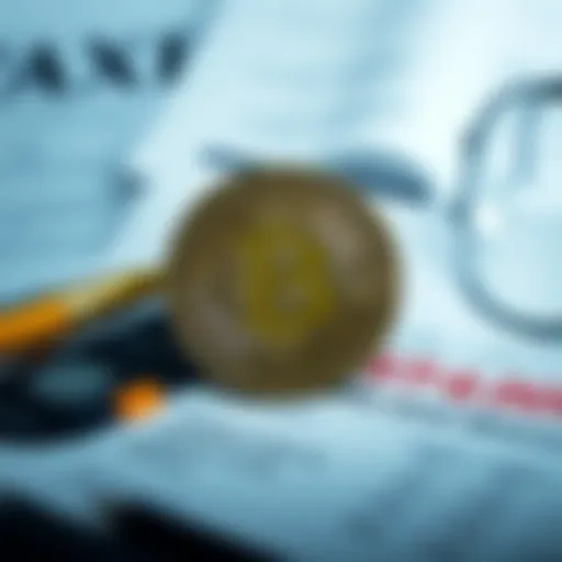 A Bitcoin coin with Australian tax documents in the background, highlighting potential tax changes for investors